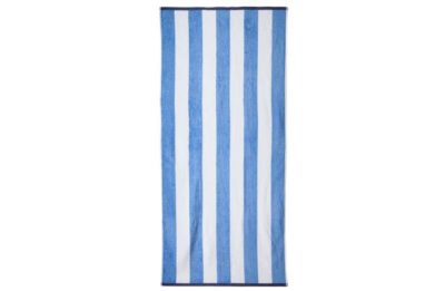 Striped Beach Towel - Blue and White